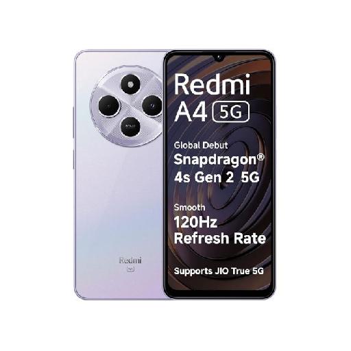Xiaomi Redmi A4 128GB Smartphone – Sparkly Purple, Xiaomi HyperOS, 6.88” Display