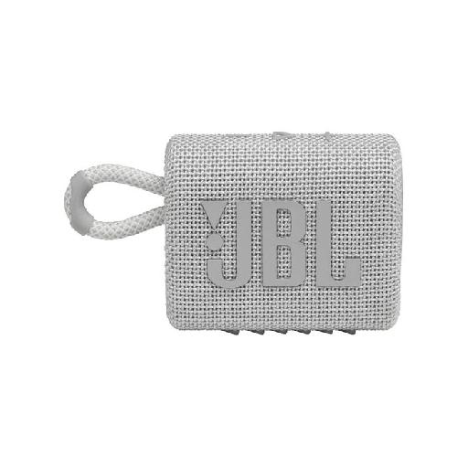 JBL Go 3 Portable Bluetooth Speaker – White, Bluetooth V5.3, 5-Hour Playtime, IP68 Waterproof
