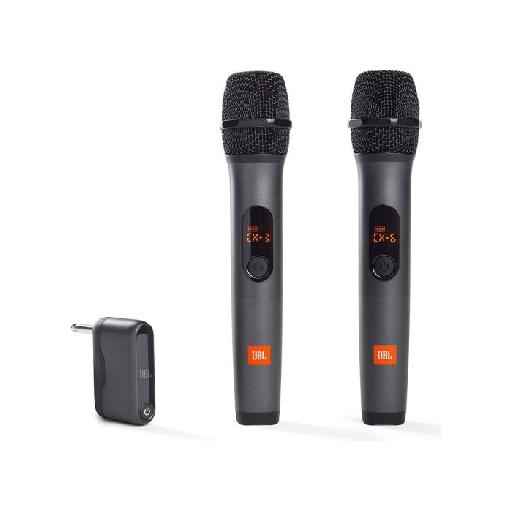 JBL Wireless Two Microphone System with Dual-Channel Receiver – Black, USB Type-C, 6-Hour Battery Life