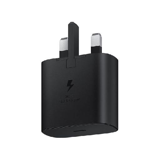 Samsung 25W Power Adapter (3-Pin) – Black, USB Type-A, Fast Charging