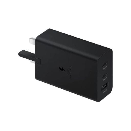 Samsung 65W PD Power Adapter Trio – Black, USB Type-A & Type-C Ports, Type-G Plug