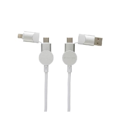 Urban Vitamin Oakland 6 in 1 Fast Charging 45W Cable – White, 10,000mAh, PD 20W, MagSafe 15W