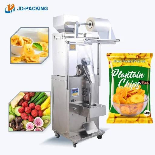 Food Packing Machine Banana Plantain Chips Dried Dry Fruit Biscuit Candy Snack Cookie Packaging
