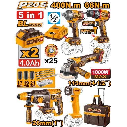 Heimwerker Ghana – 5 Pcs Cordless Industrial Combo Kit – CKLI2059