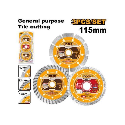 Heimwerker Ghana – 3-Piece 4½" Dry Diamond Disc Set – DMD063115