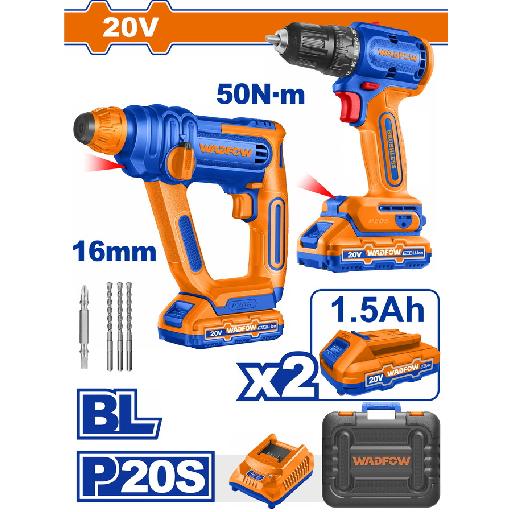 Heimwerker Ghana – 20V Drill 50Nm + Rotary Hammer 16mm Cordless Combo Kit – WOS240681
