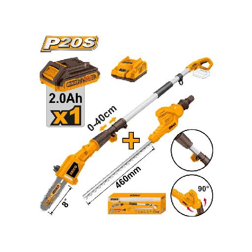 Heimwerker Ghana – 2 IN 1 Lithium-Ion Pole Saw with Pole Hedge Trimmer (20V) – CPTS201681