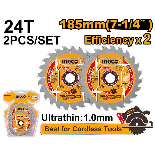 Heimwerker Ghana – 2-Pieces Ultra-thin TCT Saw Blade Set – TSB1853
