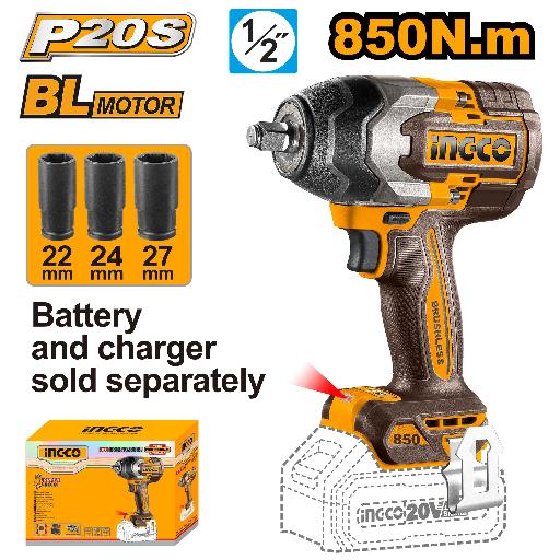 Heimwerker Ghana – 850Nm 1/2" Cordless Impact Wrench – CIWLI20851