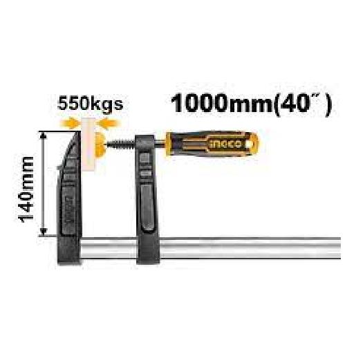 Heimwerker Ghana – F Clamp with Plastic Handle – HFC021404