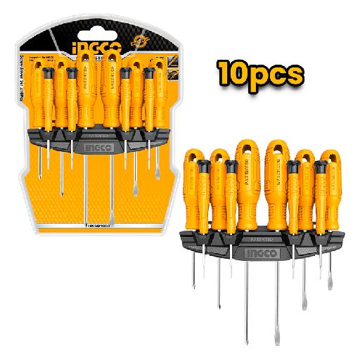 Ingco 10 Pieces Screwdriver & Precision Screwdriver Set – HKSD1058