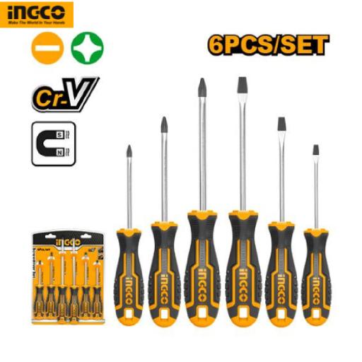 Ingco 6 Pieces Screwdriver Set – HKSD0628