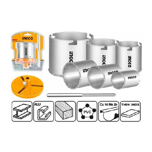 Carbide Gritted TCT Hole Saw Set with Aluminum Locating Plate – HSB4061