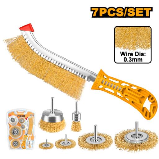 7-Piece Wire Cup & Wire Wheel Brush Set – WB10071