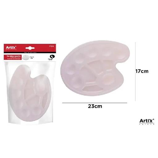 Artist’s Oval Mixing Paint Palette – 10-Well Plastic Tray for Watercolor, Acrylic, Oil & Tempera