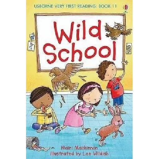 Usborne Early Reader Book: Wild School – Interactive Story for Beginner Readers with Puzzles