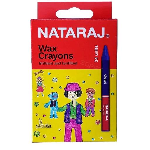 Nataraj Wax Crayons – 24 Vibrant Colours for Kids– Creative Expression