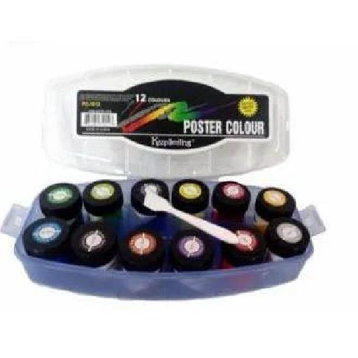Mon-Ami Poster Colours 12 Colour Set – Vibrant and Durable Paints for Art and Craft
