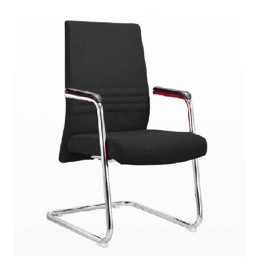 ZITA Visitor Chair Black Chrome Base Office Guest Chair for Reception Meeting Room Waiting Area with Ergonomic Back High-Density Foam Seat D28kg/m³ Compact Size Comfortable Seating 98cm Height in Accra