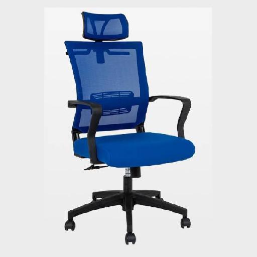 VIEW Office Chair Blue Polyamide and Metal Frame with Polypropylene Back Ergonomic Desk Chair for Home Office Study Room Comfortable Seating Modern Design 123cm Height