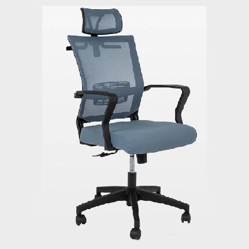 VIEW Office Chair Gray Polyamide and Metal Frame with Polypropylene Back Ergonomic Desk Chair for Home Office Study Room Comfortable Seating Modern Minimalist Design 123cm Height