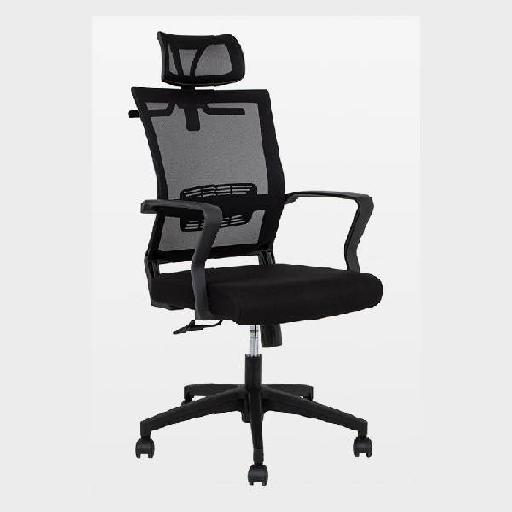 Kitea | VIEW Office Chair Black Polyamide and Metal Frame with Polypropylene Back Ergonomic Desk Chair for Home Office Study Room Comfortable Seating Modern Minimalist Design 123cm Height