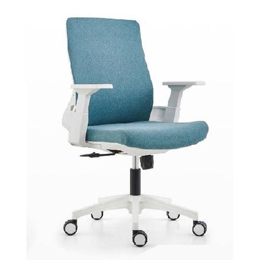 BARI Office Chair Turquoise Polypropylene Frame Ergonomic Desk Chair with High-Density Foam Seat D28kg/m³ Comfortable Office Seating for Home Study or Workspace 106cm Height