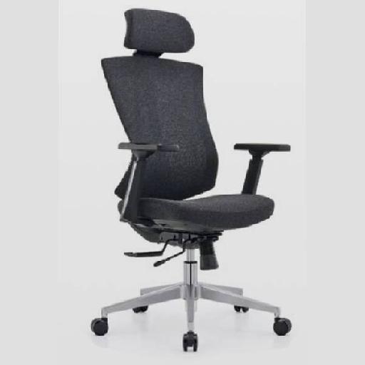 KAZAN Highback Chair Black Executive Office Chair with Ergonomic Tall Back, High Resilience Foam, Polywood Seat Base Comfortable Seating for Home Office or Workspace 126cm Height