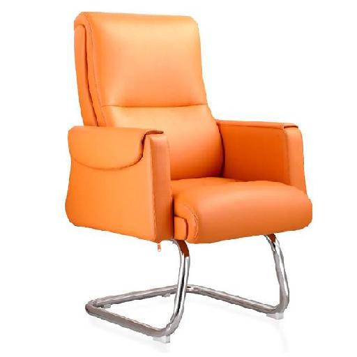 OR10 Armchair Orange Modern Lounge Chair with High Resilience Foam Cushion, Polyurethane Structure Comfortable Accent Chair for Living Room, Office, or Waiting Area 107cm Height