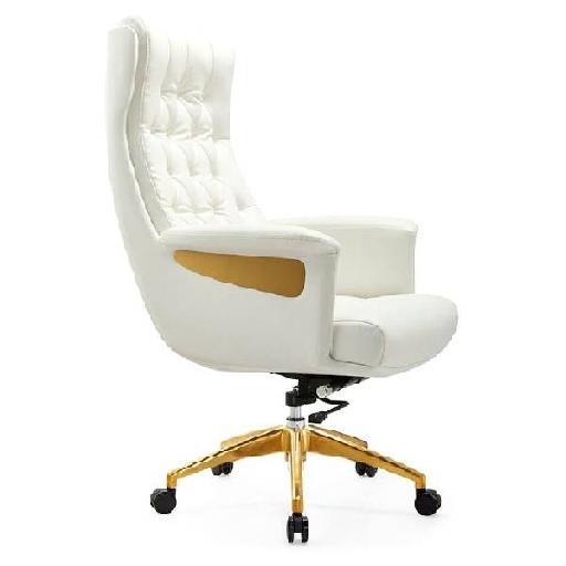 ACCRA Armchair White Modern Lounge Chair with High Resilience Foam Cushion, Polywood Seat Comfortable Accent Chair for Living Room, Office, or Waiting Area 128cm Height