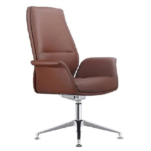 ICON 2.0 Armchair Brown Modern Lounge Chair with High Resilience Foam Cushion, Finish Foil Covering Comfortable Accent Chair for Living Room, Office, or Waiting Area 108cm Height