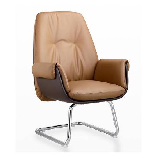 ORCUS Armchair Brown Upholstered Lounge Chair with High Resilience Foam Cushion, 100% Polyurethane Fabric Covering Comfortable Accent Chair for Living Room, Office, or Waiting Area 106cm Height