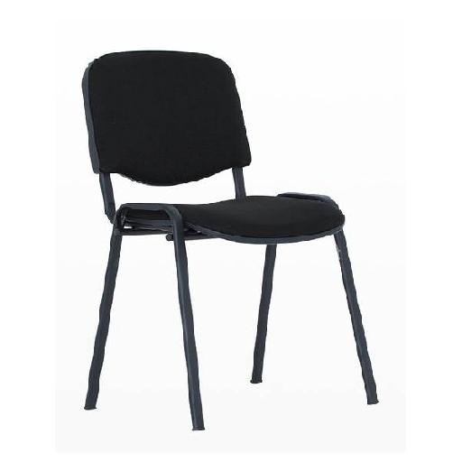 ISO Armchair Black Upholstered Lounge Chair with High Resilience Foam Cushion, Pixel Fabric Covering Compact Accent Chair for Living Room, Office, or Waiting Area 83.5cm Height