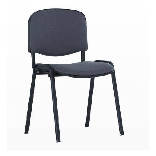 ISO Armchair Grey Compact Lounge Chair with High Resilience Foam Cushion, Pixel Fabric Upholstery Comfortable Accent Chair for Office, Living Room, or Waiting Area 83.5cm Height