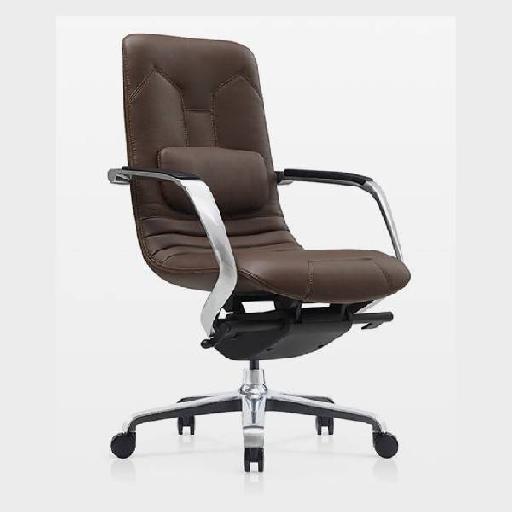 DOLPHIN Armchair SENATOR Brown Genuine Leather Executive Office Chair with High Resilience Foam Ergonomic High Back Armchair for Office, Conference Room, or Home Study – 130cm Height in Accra