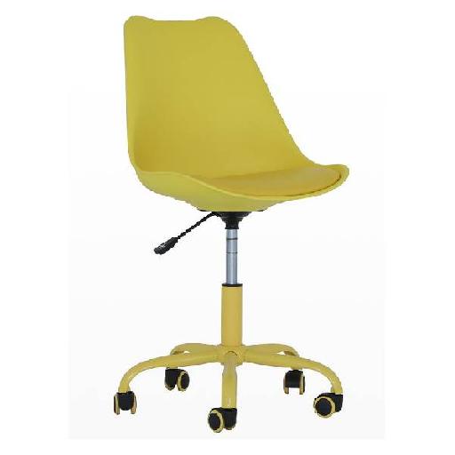 BLOKHUS Chair Yellow Polyester Armchair with High Resilience Foam Comfortable Accent Chair for Living Room, Bedroom, or Lounge – 92cm Height in Accra