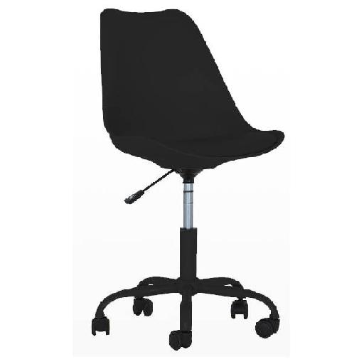 BLOKHUS Chair Black Polyester Armchair with High Resilience Foam Modern Accent Chair for Office, Living Room, or Lounge – 92cm Height