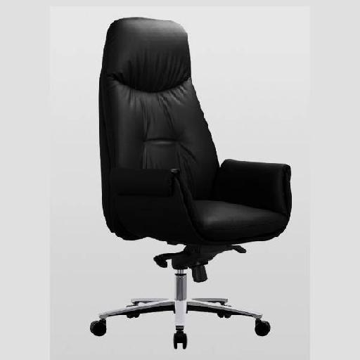 ORCUS Armchair Black Polyurethane Upholstered High-Back Chair with High Resilience Foam – Comfortable and Elegant Seating for Living Room, Office, or Lounge – 106cm Height