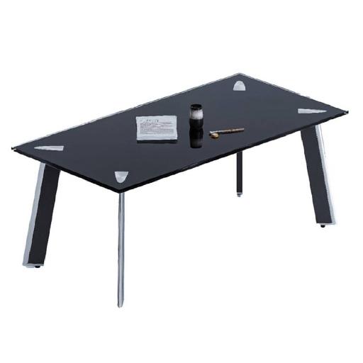 SHIRAZ Coffee Table Rectangular Black Metal Aluminum Frame – Modern 120cm Living Room Table with 45cm Height, Durable & Stylish for Home or Office Décor