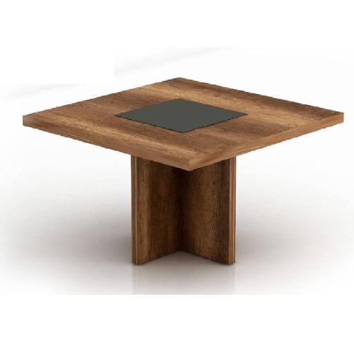 OSCAR Z Meeting Table 120cm Oak/Grey – Round Conference Table with 75cm Height, Durable Particle Board Construction, Modern Design for Offices & Meeting Rooms