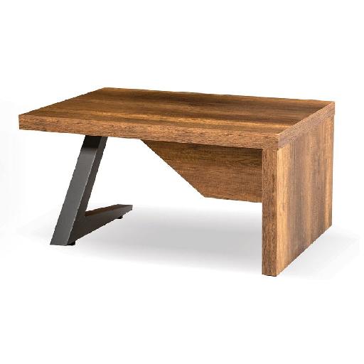 OSCAR Z Coffee Table 90cm Oak/Grey – Rectangular Living Room or Office Table with 45cm Height, Durable Particle Board Structure, Compact Modern Design