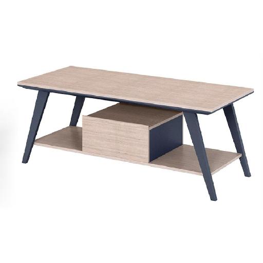 ELEGANCE FASHION Coffee Table 120cm Beige/Dark Grey – Rectangular Water-Resistant Table with 45cm Height, MDF Top and Metallic Base, Modern Design for Living Room or Office