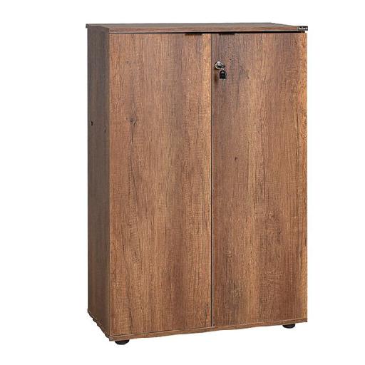 RIO Storage Unit 109cm Walnut – Low-Profile Storage Cabinet with 72cm Length, 34cm Height, and Particle Board Construction, Compact Brown Organizer for Home or Office