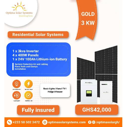 3kW Solar System with Lithium-ion Battery | Affordable, Efficient & Eco-Friendly Off-Grid Power Solution