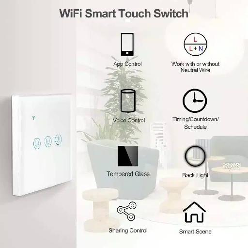 Smart Wi-Fi 3-Gang Light Switch – Triple Control for Ultimate Smart Lighting