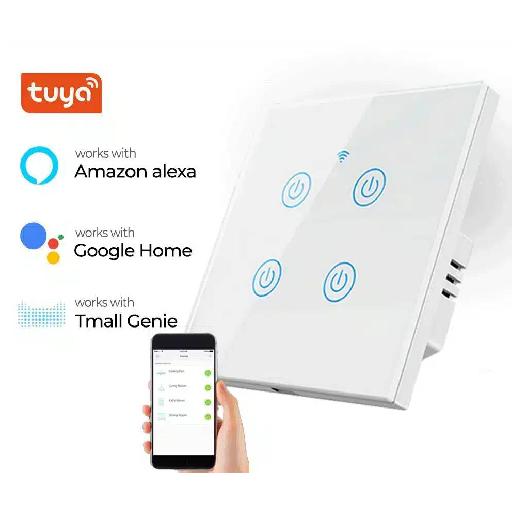 Smart Wi-Fi 4-Gang Light Switch – Quadruple Control for Ultimate Smart Home Lighting