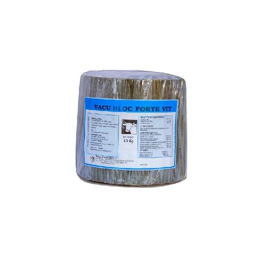 agrimat – Vacu Bloc Forte Vit Round | Fortified Salt Lick for Cattle at All Production Stages with Added Vitamins