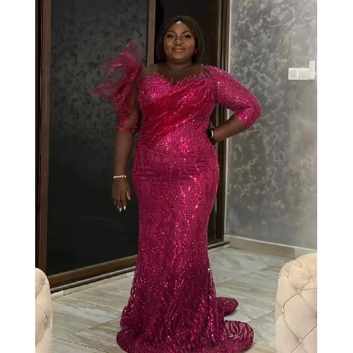 Wine Lace Elegance: Dresses by Amoasi Official