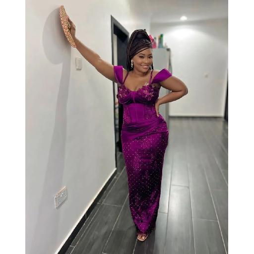 Midnight Elegance: Dresses in Purple by Amoasi Official