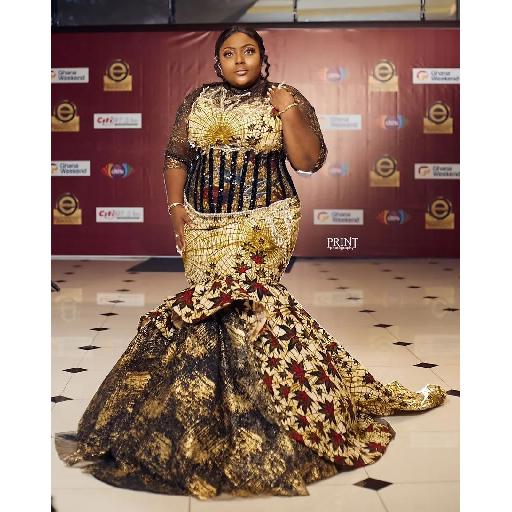 Ghanaian Heritage Elegance: Custom Print Gown by Amoasi Official